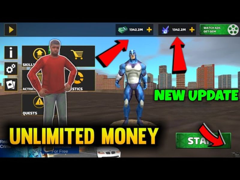 Tải Rope Hero Hack (MOD Menu, Vô Hạn Tiền, Bất Tử) v6.9.8 3 Những Điểm Mở Rộng Hấp Dẫn Trong Rope Hero Hack MOD